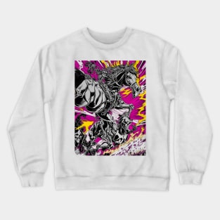 Skulls and horses abstract Crewneck Sweatshirt